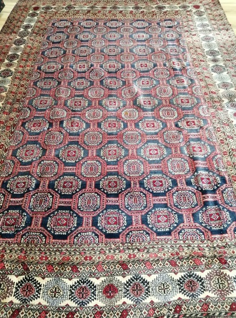A Turkman carpet 345 x 245cm